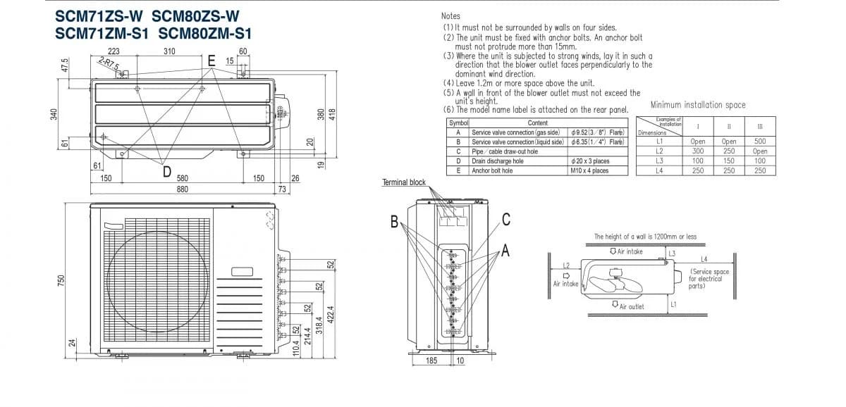 Mitsubishi SCM80ZS-W Multi-split buitenunit - 8.0 kW foto 2