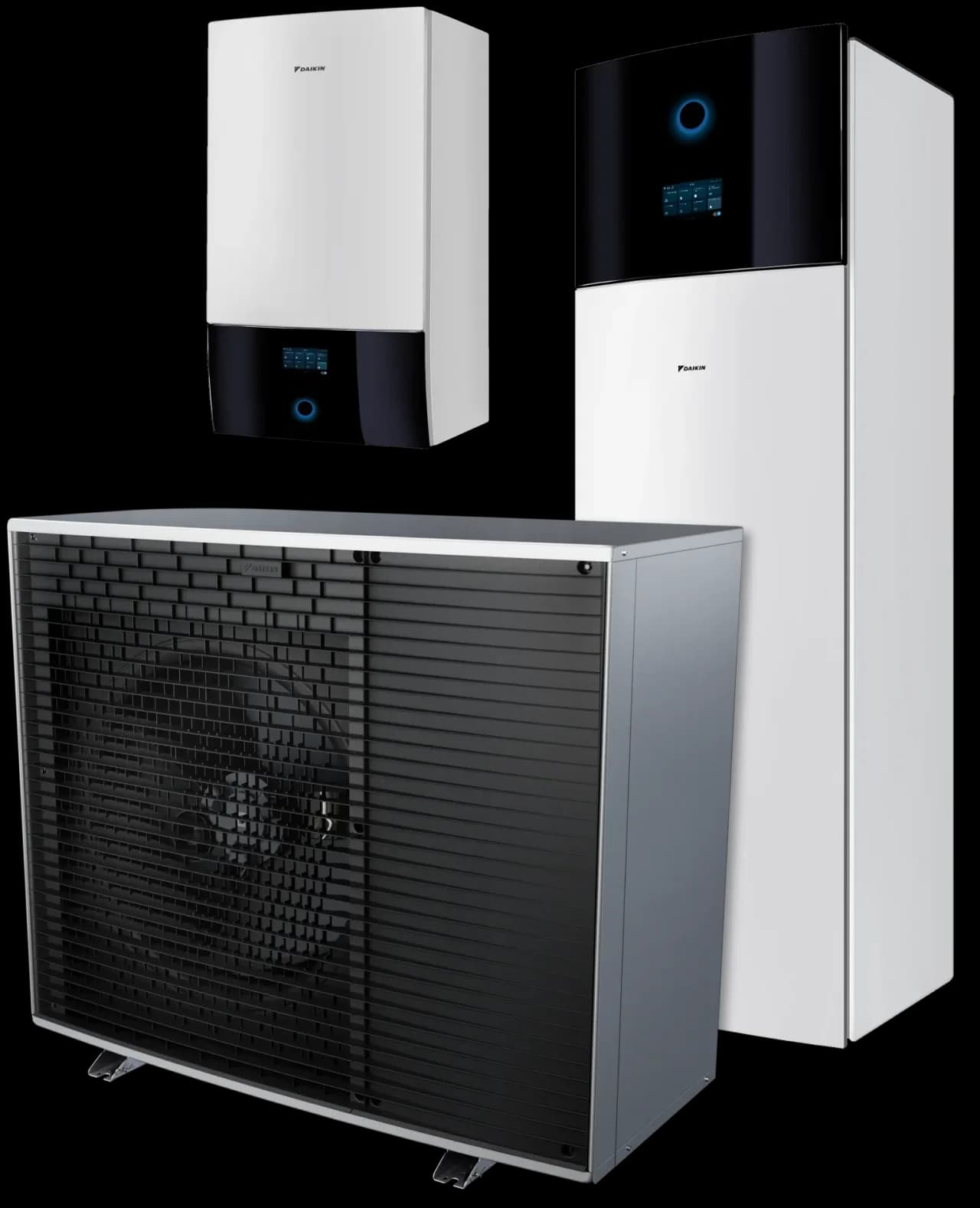 Daikin Altherma 4 productlijn: wandmodel, vloermodel met boiler en buitenunit