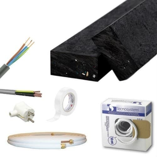 Compleet installatiepakket 1/4x3/8 inclusief opstelbalken 3m