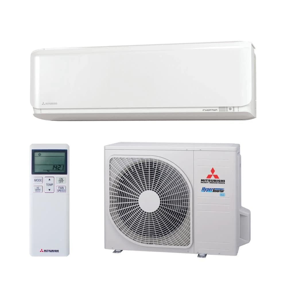Mitsubishi Heavy Industries Diamond airco met binnenunit, buitenunit en afstandsbediening